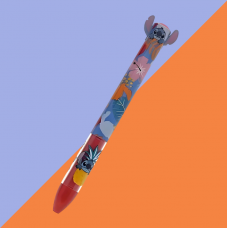 Caneta Stitch Retrátil Bicolor 1mm - Azul E Vermelho - Molin