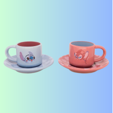 KIT XICARA C/PIRES STITCH E ANGEL ZONA CRIATIVA