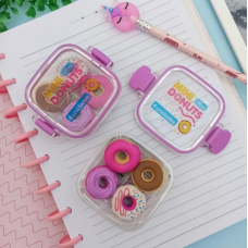 Borracha Marmitinha Fofa Mini Donuts 4Und Tilibra