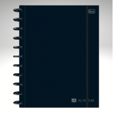 Caderno Tilidisco Capa Dura Universitário Connect 1 Matéria Académie Preto 80 Folhas