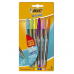 Kit Caneta Bic Cristal Intenso Fashion 1.6mm 6 Cores