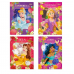 Caderno Brochura Capa Dura Colegial Princesas 80 Folhas - Sortido