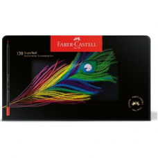Faber-Castell Lápis De Cor Supersoft com 120 Cores Com Estojo de Lata